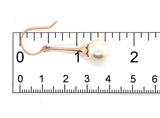 14k Rose Gold Drop Earrings with 9.9mm Cultured South Sea Pearls (#J7323)
