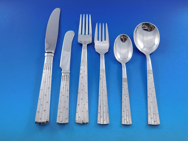 Champagne by Orla Vagn Mogensen Danish Sterling Silver Flatware Set 74 pieces