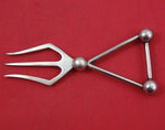 English Victorian Sterling Silver Bread Fork art deco bars & balls 1895 5 5/8"
