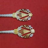 Christmas by A. Michelsen Sterling Silver Fork and Spoon Set 2pc 1922 Holly