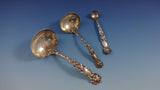Bridal Rose by Alvin Sterling Silver Flatware Set For 8 Service 57 Pieces