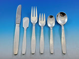 Swedish Modern by Allan Adler Sterling Silver Flatware Set Hand Wrought 52 Pcs