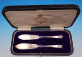 Pair Scottish Silverplate Pate Knives by Wilson & Sharp Edinburgh Boxed (#9195)