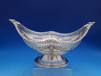 English Victorian Sterling Silver Fruit Bowl London 1889 Harris Pierced (#7439)