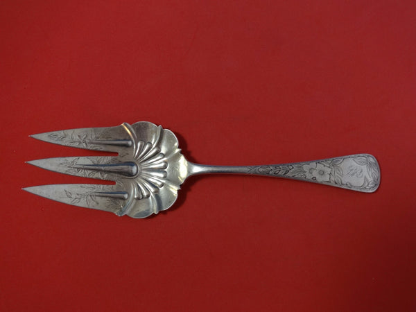 Clematis by Gorham Sterling Silver Salad Serving Fork Bright-Cut 8 5/8"