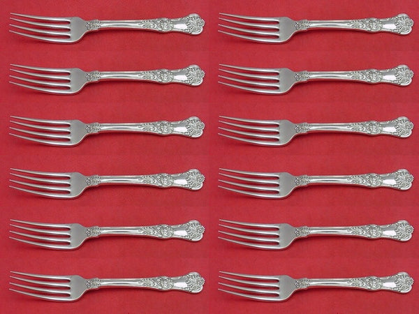 English King by Tiffany and Co Sterling Silver Regular Fork Set 12 pieces 6 7/8"