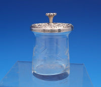 Repousse by Kirk Sterling Silver and Engraved Glass Jam Jar w/Grapes #17 (#7653)