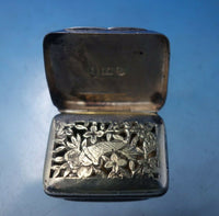 John Shaw English Georgian Sterling Silver Vinaigrette GW Pierced Flowers #5683
