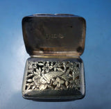 John Shaw English Georgian Sterling Silver Vinaigrette GW Pierced Flowers #5683