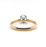 14k Yellow Gold .95ct Blue Genuine Natural Montana Sapphire Ring (#J5524)