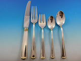 Marie Louise Gold Blackinton Sterling Silver Flatware Set Service 45 pcs Dinner