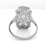 18k White Gold 3/4ct TW Genuine Natural Diamond Filigree Ring Size 6.5 (#J7167)