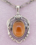 Georg Jensen 2014 Genuine Natural Smoky Quartz Pendant Jewelry (#J3907)