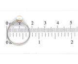 10k White Gold Ring with Small Cultured Pearl Size 6.25 Jewelry (#J6617)