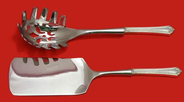 Quincy by International Sterling Italian Pasta Server Set 2pc HHWS Custom