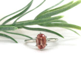 14k White Gold 1.25 Carat Oregon Genuine Natural Sunstone Ring Size 8.25 #J7208