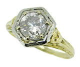 14k Yellow Gold 1.10 Carat Genuine Natural Diamond Filigree Ring (#J3673)