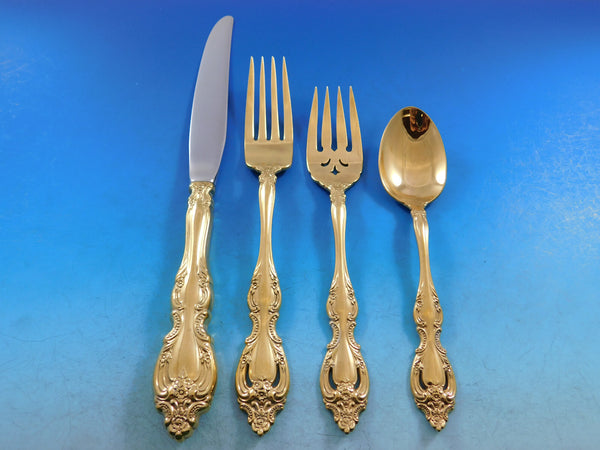 Du Maurier Gold by Oneida Sterling Silver Flatware Set for 12 Service 48 Pieces