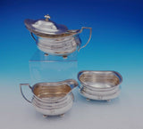 Adie Brothers English Sterling Silver Tea Set 7pc w/Tray George II Style (#3418)