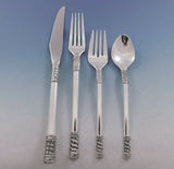Aegean Weave Plain by Wallace Sterling Silver Flatware Set for 8 Service 38 pcs