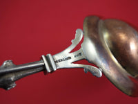 Wood and Hughes Sterling Silver Cracker Scoop GW w/Leaves on Handle 11 1/2"