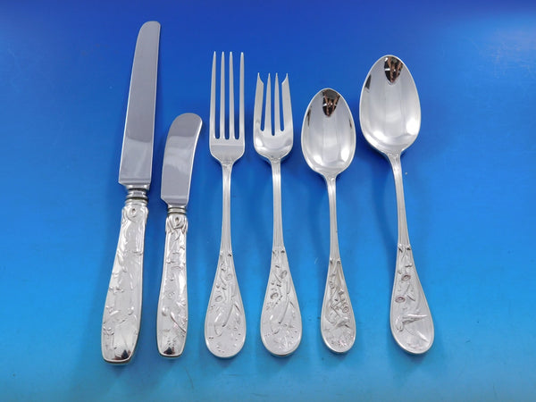 Audubon by Tiffany Sterling Silver Flatware Set for 8 Service 52 pieces Birds