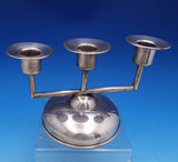 Maciel Mexican Mexico Sterling Silver Candelabra Pair 3-Light (#1665) Modernist