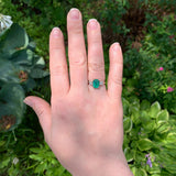 Platinum 3-Stone Ring 1.86 Carat Genuine Emerald w/ Diamonds GIA Report (#J7418)