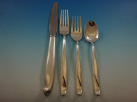 Silver Sculpture by R&B Sterling Flatware Set Service Mid-Century Modern 33 Pcs