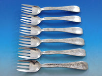 Lap Over Edge Acid Etched Tiffany & Co. Sterling 24Pc Fish Set Birds Aesthetic