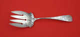 Oxalis by Frank Whiting Sterling Fish Serving Fork AS w/ brite-cut tines 8 1/8"