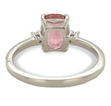 14k Gold 2.24ct Pink / Peach Genuine Natural Tourmaline Ring w/Diamonds #J7441