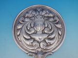 Shiebler Sterling Silver Hand Mirror Crowned Knight Feather Plumes #1535 (#4570)