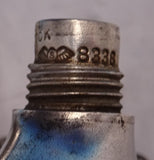 Shiebler Sterling Silver Lady's Drinking Flask Bright-Cut Flowers #8338 (#8725)