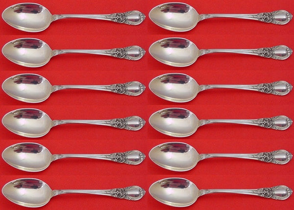 American Victorian by Lunt Sterling Silver Demitasse Spoon Set 12 pieces 4 1/2"