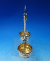 Beaded by Georg Jensen Sterling Silver Condiment Caddy Gold washed #134 (#6134)