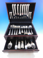 English Onslow by Worcester Sterling Silver Dinner Flatware Set Service 75 pcs