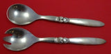 Cactus by Georg Jensen Sterling Silver Salad Serving Set 2pc HH WS Orig 9 1/2"