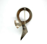 Norwegian Sterling White Enamel Pin (#J5430)
