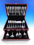 Florentine Scroll by Lunt Sterling Silver Flatware Set for 12 Service 65 pieces