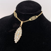 14k 1.85ct Total Weight Mine Cut Genuine Natural Diamond Pendant (#J5957)