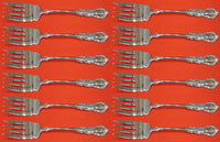 Georgian Rose by Reed & Barton Sterling Silver Salad Fork Set 12 pcs 6 1/4"