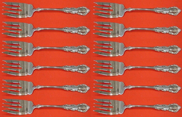 Georgian Rose by Reed & Barton Sterling Silver Salad Fork Set 12 pcs 6 1/4"