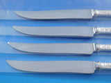 Old Maryland Engraved by Kirk Sterling Silver Steak Knife Set Texas Sized Custom