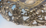 Dominick & Haff Sterling Silver Basket w/Swing Handle Decorated w/Cherries #0353