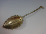 German 800 Silver Ice Cream Set Circa 1884 GW Vermeil In Fitted Box Leaf Branch
