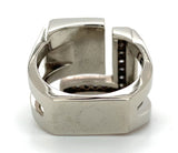 14k White Gold Custom Genuine Natural Opal Diamond Ring by Harry Roa (#J7309)