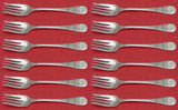 King William by Tiffany and Co Sterling Silver Salad Fork Set of 12 pcs 6 1/2"