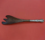 Joan of Arc by International Sterling Silver Salad Serving Fork w/ Wood 12"