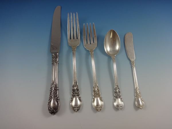 American Victorian by Lunt Sterling Silver Flatware Set 8 Service 47 Pieces